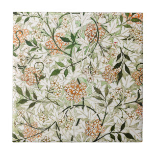 William Morris Jasmine Bloesem Tuinontwerp Tegeltje