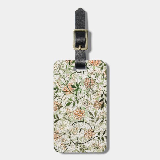 William Morris Jasmine Blossom Garden Design Bagagelabel (Voorkant verticaal)
