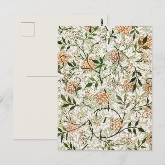 William Morris Jasmine Blossom Garden Design Briefkaart (Voorkant / Achterkant)