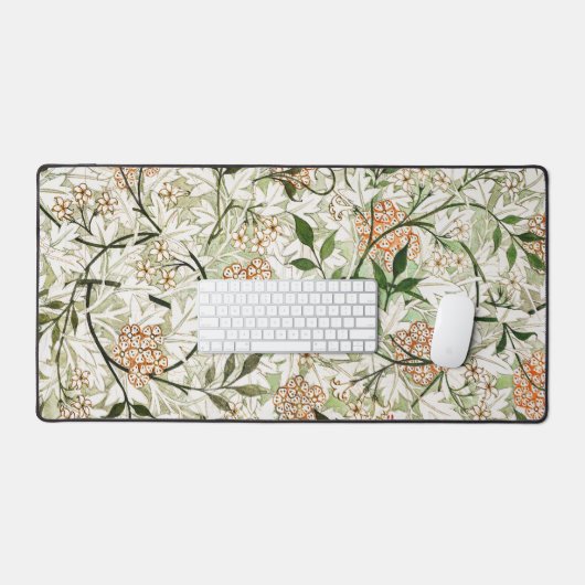 William Morris Jasmine Blossom Garden Design Bureaumat (Keyboard & Muis)