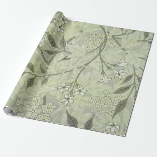 William Morris Jasmine Botanical Cadeaupapier (Uitgerold)