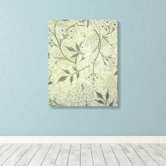 William Morris Jasmine Botanical Canvas Afdruk (Insitu (Houten vloer))