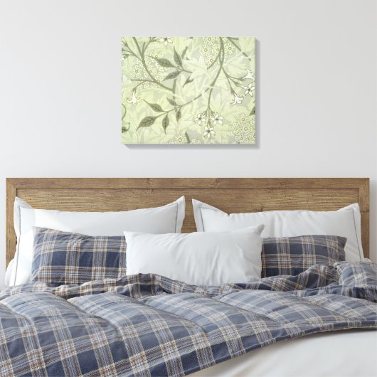 William Morris Jasmine Botanical Canvas Afdruk (Insitu (Slaapkamer))
