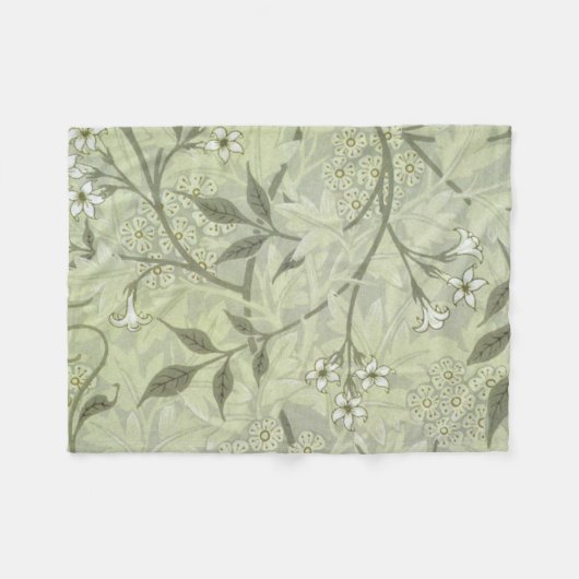 William Morris Jasmine Botanical Fleece Deken (Voorkant (Horizontaal))