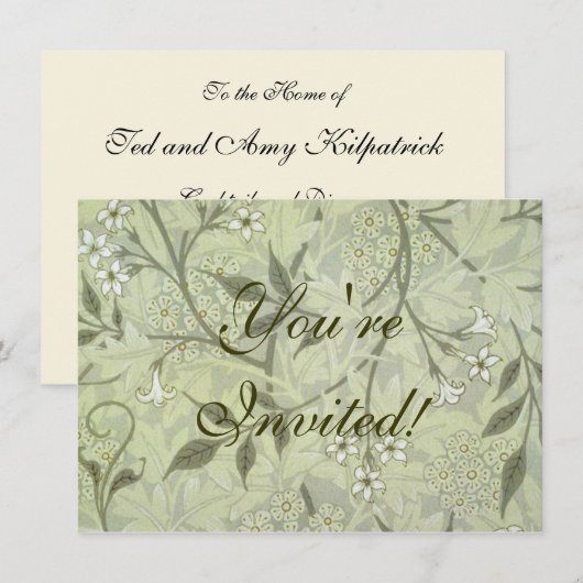 William Morris Jasmine Botanical Kaart (Voorkant / Achterkant)