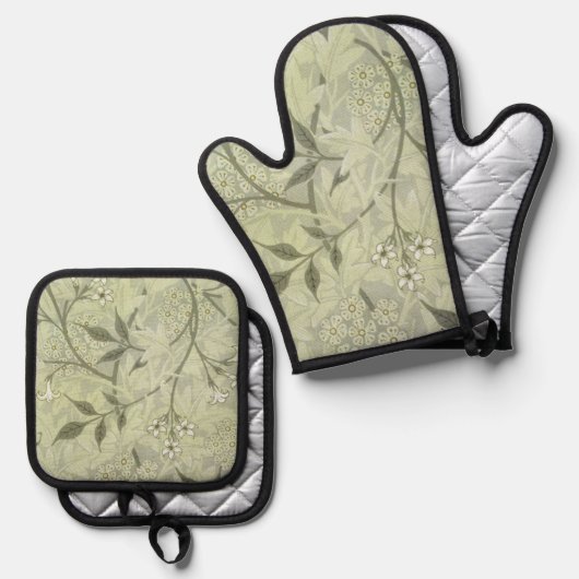 William Morris Jasmine Botanical Ovenwant & Pannenlap Set (Voorkant / Achterkant)