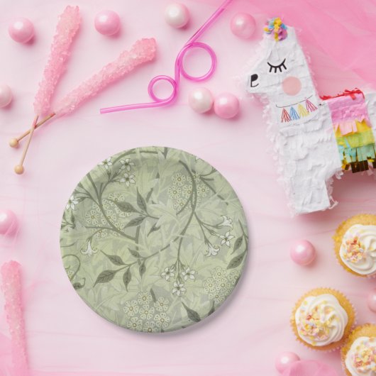 William Morris Jasmine Botanical Papieren Bordje (Feest)