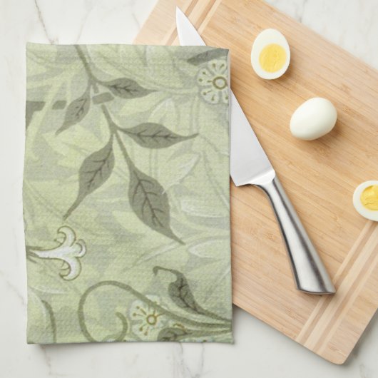 William Morris Jasmine Botanical Theedoek (Quarter Fold)