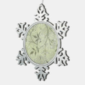 William Morris Jasmine Botanical Tin Sneeuwvlok Ornament (Rechts)