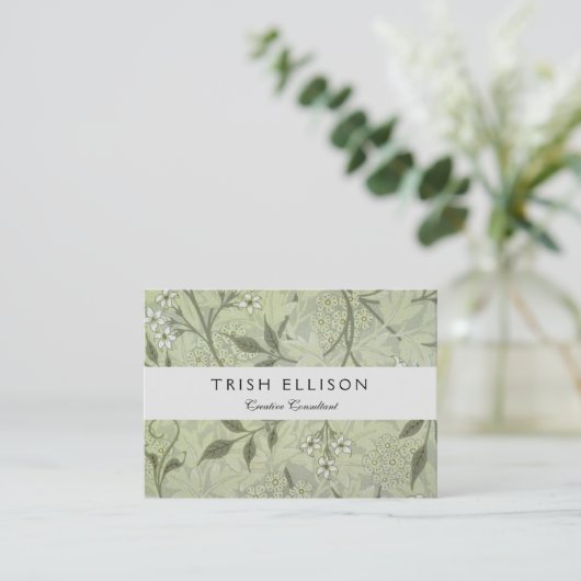 William Morris Jasmine Botanical Visitekaartje (Staand voorkant)