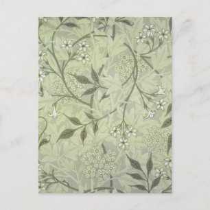 William Morris Jasmine Botanische Vintage Antiek Briefkaart