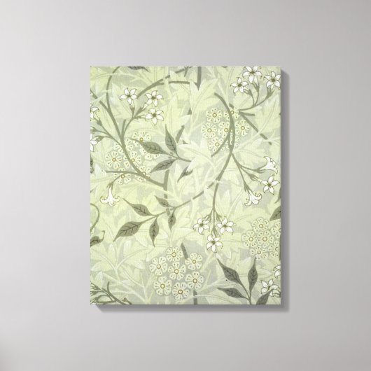 William Morris Jasmine Botanische Vintage Antiek Canvas Afdruk (Voorkant)