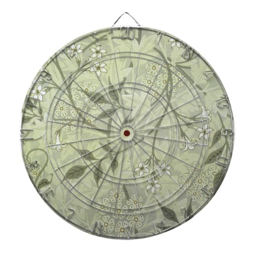 William Morris Jasmine Botanische Vintage Antiek Dartbord (Voorkant)