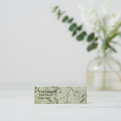 William Morris Jasmine Botanische Vintage Antiek Mini Visitekaartje (Staand voorkant)