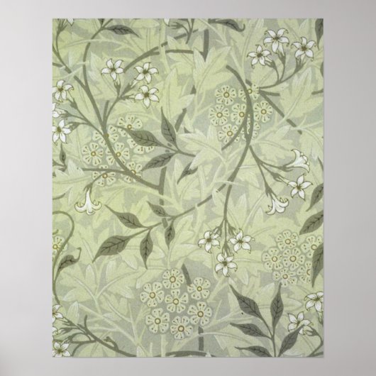 William Morris Jasmine Botanische Vintage Antiek Poster (Voorkant)