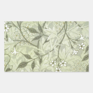 William Morris Jasmine Botanische Vintage Antiek Rechthoekige Sticker