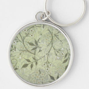 William Morris Jasmine Botanische Vintage Antiek Sleutelhanger