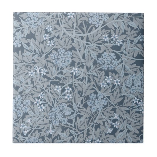 WILLIAM MORRIS " JASMINE " - CERAMISCHE TEGEL IN B TEGELTJE (Voorkant)