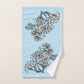 William Morris Jasmine en Bladeren Patroon Bad Handdoek (Handdoek)