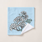 William Morris Jasmine en Bladeren Patroon Bad Handdoek (Wasdoekje)