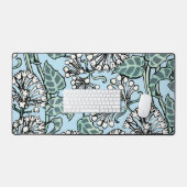William Morris Jasmine en Bladeren Patroon Bureaumat (Keyboard & Muis)