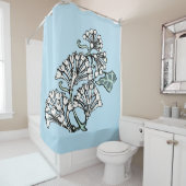 William Morris Jasmine en Bladeren Patroon Douchegordijn (In situ)