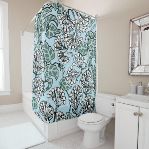 William Morris Jasmine en Bladeren Patroon Douchegordijn