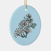 William Morris Jasmine en Bladeren Patroon Keramisch Ornament (Rechts)