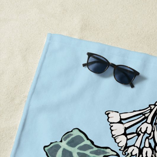 William Morris Jasmine en Bladeren Patroon Strandlaken (In situ)