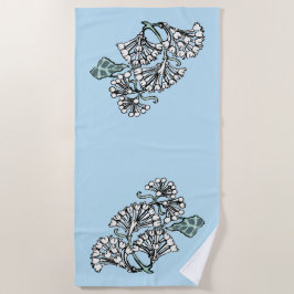 William Morris Jasmine en Bladeren Patroon Strandlaken