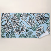 William Morris Jasmine en Bladeren Patroon Strandlaken (Voorkant)