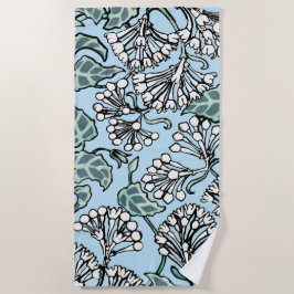 William Morris Jasmine en Bladeren Patroon Strandlaken