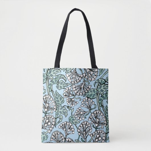 William Morris Jasmine en Bladeren Patroon Tote Bag (Voorkant)