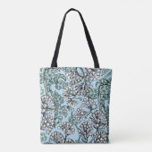 William Morris Jasmine en Bladeren Patroon Tote Bag (Achterkant)