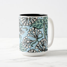 William Morris Jasmine en Bladeren Patroon Tweekleurige Koffiemok