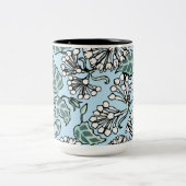 William Morris Jasmine en Bladeren Patroon Tweekleurige Koffiemok (Center)
