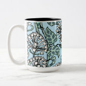 William Morris Jasmine en Bladeren Patroon Tweekleurige Koffiemok (Links)