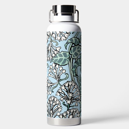 William Morris Jasmine en Bladeren Patroon Waterfles (Achterkant)
