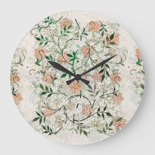 William Morris Jasmine Floral Pattern Kunst Grote Klok (Voorkant)