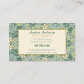 William Morris Jasmine Floral Visitekaartje (Achterkant)