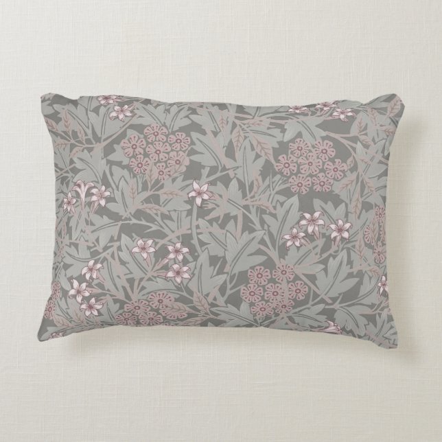 William Morris Jasmine Flower Pattern Accent Kussen (Achterkant)