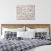 William Morris Jasmine Flower Pattern Canvas Afdruk (Insitu (Slaapkamer))