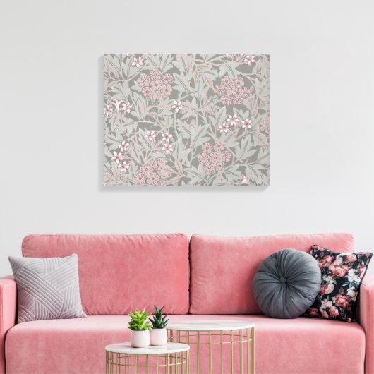 William Morris Jasmine Flower Pattern Canvas Afdruk (Insitu (Woonkamer))