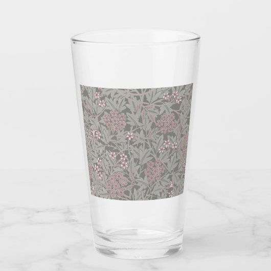 William Morris Jasmine Flower Pattern Glas (Voorkant)