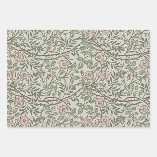 William Morris Jasmine Flower Pattern Inpakpapier Vel (Voorkant 2)
