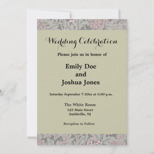 William Morris Jasmine Flower Pattern Kaart (Voorkant)