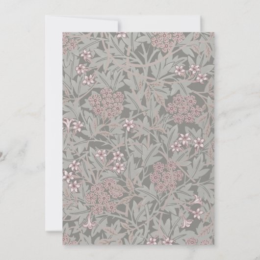 William Morris Jasmine Flower Pattern Kaart (Achterkant)