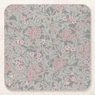 William Morris Jasmine Flower Pattern Kartonnen Onderzetters