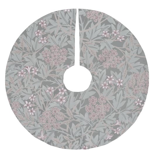 William Morris Jasmine Flower Pattern Kerstboom Rok (Voorkant)