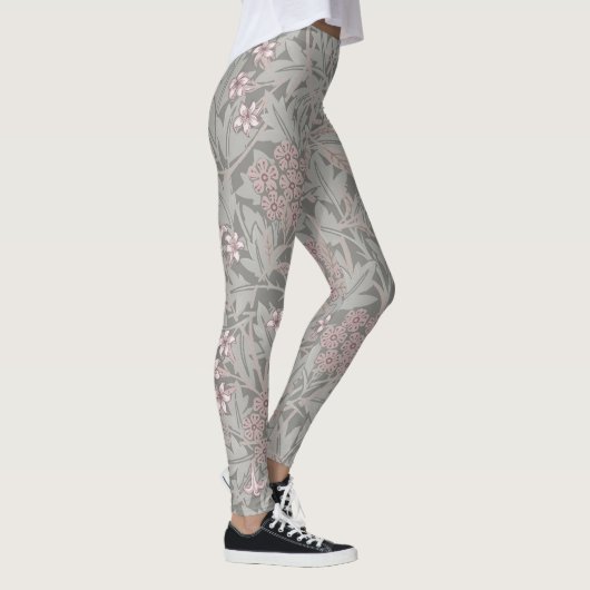 William Morris Jasmine Flower Pattern Leggings (Rechts)